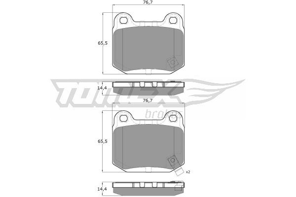 TOMEX BRAKES Bremžu uzliku kompl., Disku bremzes TX 18-72